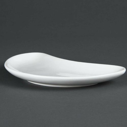 Olympia Whiteware Crescent Salad Plates 200mm (Pack of 12) - C231 - 3