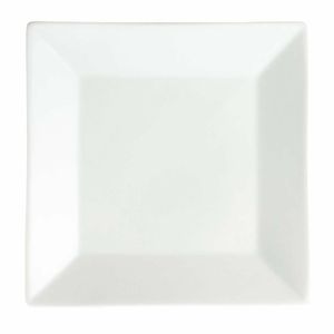 Olympia Whiteware Square Plates Wide Rim 250mm (Pack of 6) - C360 - 3