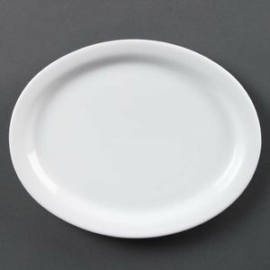 Olympia Whiteware Oval Platters 250mm (Pack of 6) - CB477 - 1