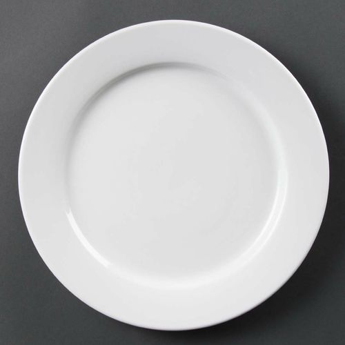 Olympia Whiteware Wide Rimmed Plates 280mm (Pack of 6) - CB482 - 1