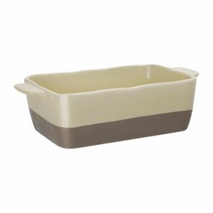 Olympia Cream And Taupe Ceramic Roasting Dish 2.5Ltr - DB520 - 1