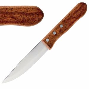 Olympia Jumbo Steak Knives Rosewood Handle (Pack of 12) - GG819 - 1