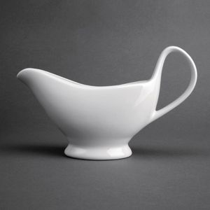 Olympia Whiteware Gravy Boats 340ml 12oz (Pack of 6) - U831 - 1