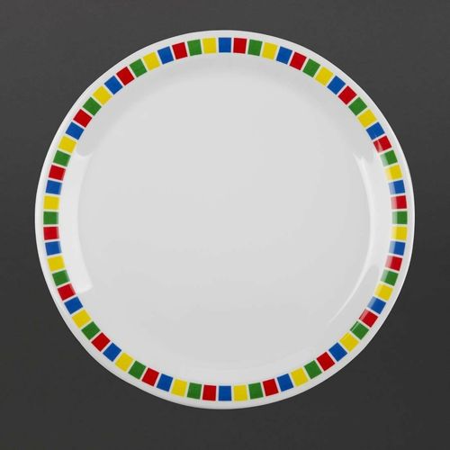 Olympia Kristallon Fairground Melamine Dinner Plates 230mm (Pack of 12) - DP981 - 3