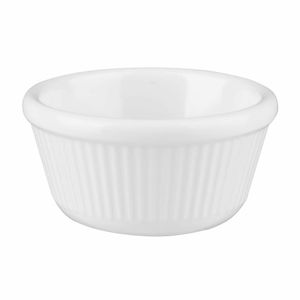 Olympia Kristallon Melamine Fluted Ramekins White 70mm (Pack of 12) - T700 - 1