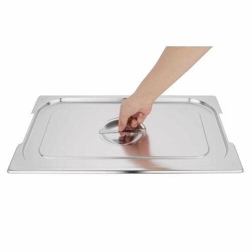 Vogue Stainless Steel 1/1 Gastronorm Handled Pan Lid - CB181 - 3
