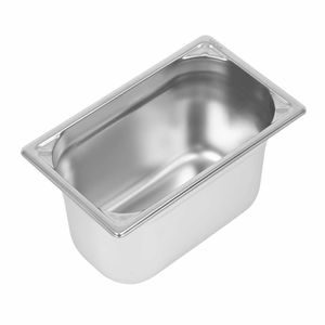Vogue Heavy Duty Stainless Steel 1/4 Gastronorm Pan 150mm - DW448 - 1