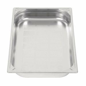 Vogue Heavy Duty Stainless Steel Perforated 1/1 Gastronorm Pan 65mm - DW461 - 3