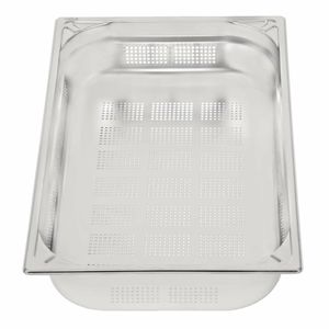 Vogue Heavy Duty Stainless Steel Perforated 1/1 Gastronorm Pan 100mm - DW462 - 3
