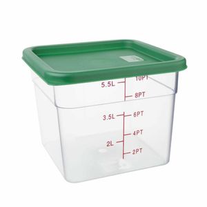 Hygiplas Square Food Storage Container Lid Green Medium - CF047 - 3