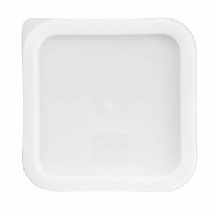 Hygiplas Polycarbonate Square Food Storage Container Lid White Small - CF049 - 1