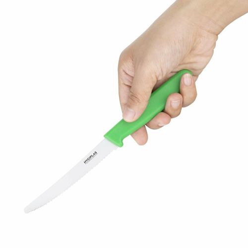 Hygiplas Serrated Tomato Knife Green 10cm - CF898 - 2