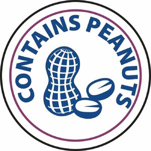 Vogue Food Allergen Label Peanuts (Pack of 1000) - GM803 - 1