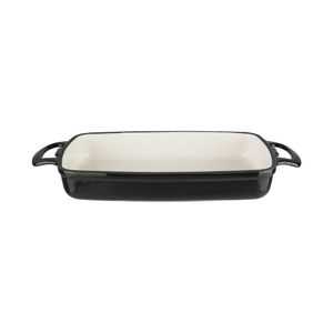 Vogue Black Rectangular Cast Iron Dish 1.8Ltr - GH323 - 1