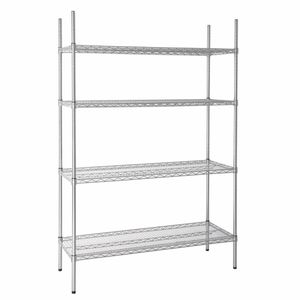 Vogue 4 Tier Wire Shelving Kit 1220x460mm - L928 - 1