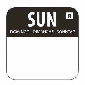 Vogue Removable Colour Coded Food Labels Sunday (Pack of 1000) - L930 - 1