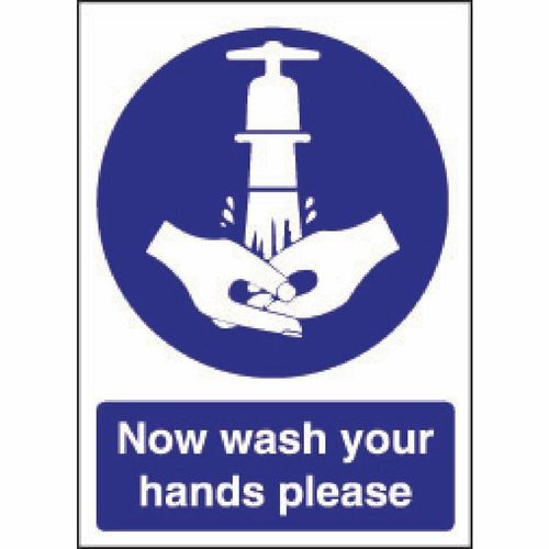 Vogue Now Wash Your Hands Sign - W187 - 1