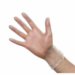 Vogue Powdered Vinyl Gloves Extra Large (Pack of 100) - Y252-XL - 1