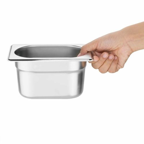 Vogue Gastronorm Pan Set with Lids 1/9 (Pack of 6) - S430 - 3