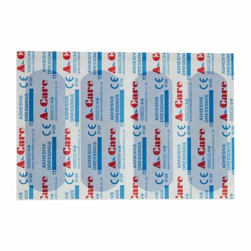 A-CARE DETECTABLE BLUE PLASTERS EXTRA WIDE STRIP 75X25MM - BOX 100 - CB442 - 6