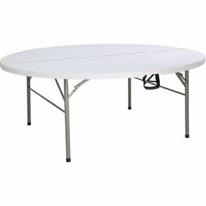 Bolero Round PE Centre Folding Table White 6ft (Single) - HC270 - 1