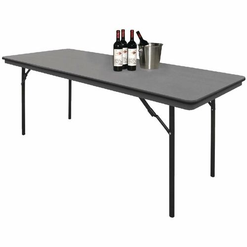 Bolero ABS Rectangular Folding Table Grey 6ft (Single) - GC596 - 4