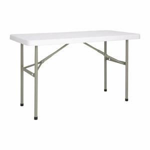 Bolero PE Rectangular Folding Table White 4ft (Single) - U543 - 1