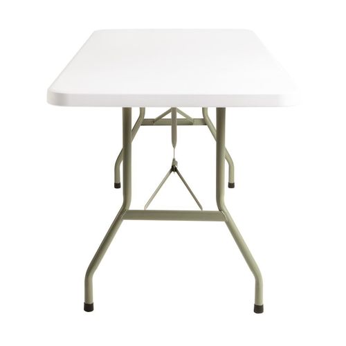 Bolero PE Rectangular Folding Table White 6ft (Single) - U579 - 5