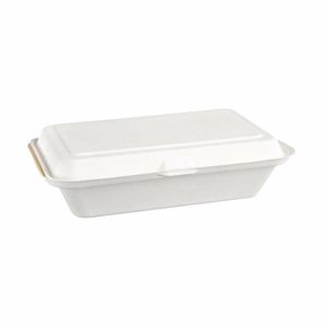 Fiesta Compostable Bagasse Hinged Food Containers 248mm - DW249 - 3