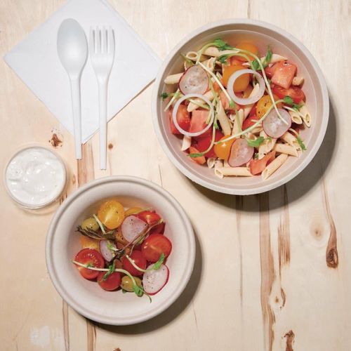 Fiesta Compostable Bagasse Round Bowls Natural Colour 11oz (Pack of 50) - FC543 - 4