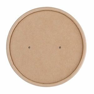 Fiesta Compostable Paper Soup Container Lids 98mm (Pack of 500) - FB556 - 1