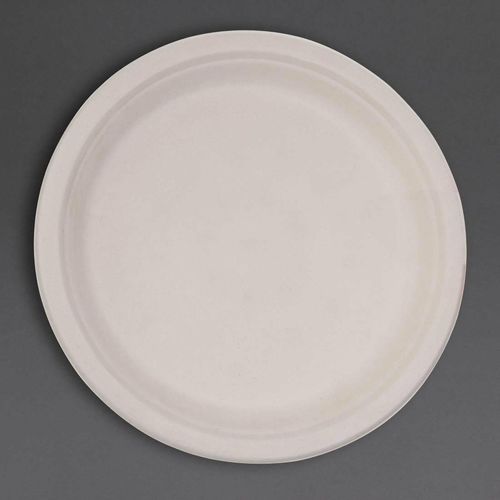 Fiesta Compostable Bagasse Round Plates Natural Colour 260mm (Pack of 50) - FC545 - 3