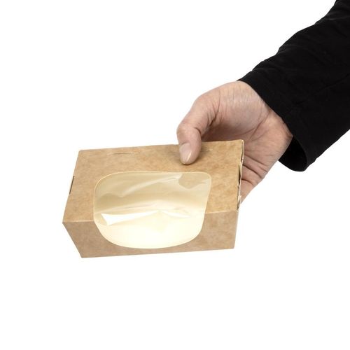 Colpac Zest Compostable Kraft Medium Salad Box 825ml/29oz (Pack of 250) - FA392 - 8