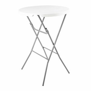 Bolero Round Poseur Folding Table White 800mm (Single) - DL046 - 1