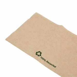 Fiesta Recyclable Recycled Lunch Napkin Kraft 32x30cm 1ply Dispenser Fold (Pack of 6000) - FE211 - 3