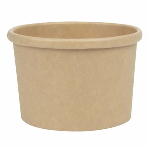Colpac Recyclable Kraft Microwavable Soup Cups 225ml / 8oz (Pack of 500) - FA366 - 1