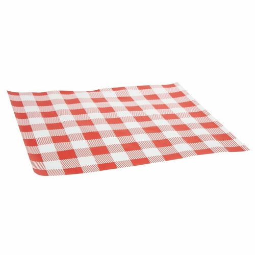 Greaseproof Paper Sheets Red Gingham 250 x 250mm (Pack of 200) - CL657 - 5