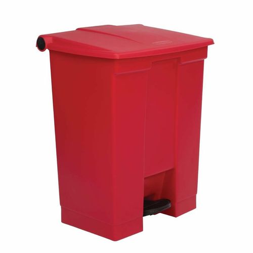 Rubbermaid Step On Pedal Bin Red 68Ltr - K822 - 1