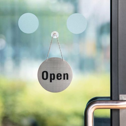 Stainless Steel Door Sign - Open and Closed - U065 - 3