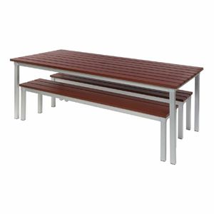 Enviro Outdoor Walnut Effect Faux Wood Table 1800mm - CK810 - 3