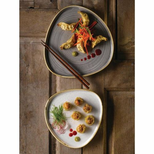 Churchill Stonecast Barley White Triangle Walled Chefs Plate 260mm (Pack of 6) - FR030 - 8