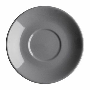 Olympia Cafe Flat White Saucers Charcoal 135mm (Pack of 12) - FF997 - 1
