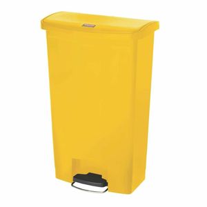 Rubbermaid Slim Jim Step on Bin Front Pedal 68Ltr Yellow - CW589 - 1