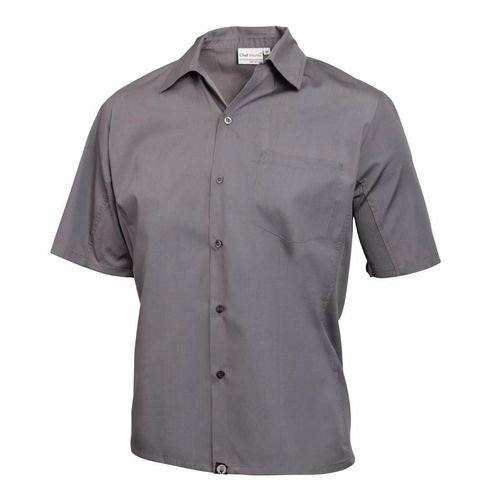 Chef Works Unisex Cool Vent Chefs Shirt Grey S - B179-S - 2