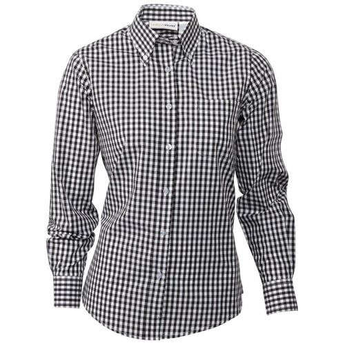 Chef Works Womens Gingham Shirt Black XL - B217-XL - 5