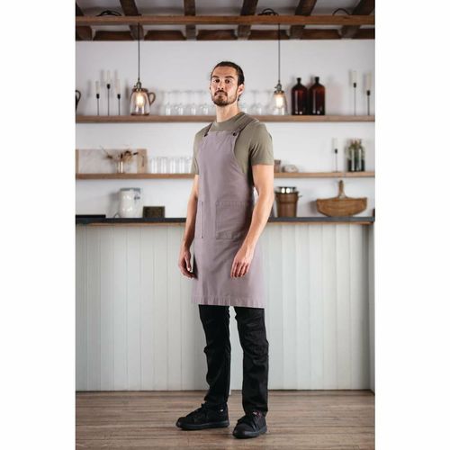 Southside Cotton Canvas Bib Apron Washed Grey - BB687 - 7