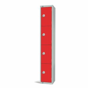 Elite Four Door Coin Return Locker Red - W952-CN - 1