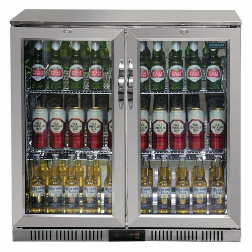 Polar G-Series Back Bar Cooler with Hinged Doors Stainless Steel 208Ltr - GL008 - 3