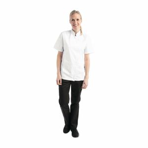 Chef Works Womens Springfield Zip Chefs Jacket White L - BB052-L - 3