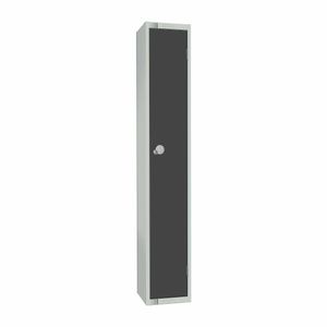 Elite Single Door Camlock Locker Graphite Grey - GR691-C - 1